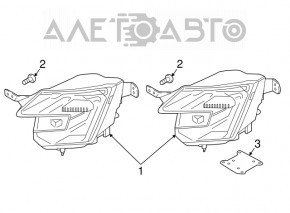 Farul anti-ceață dreapta pentru Ford Explorer 16-19 LED LED 16-17 nou aftermarket