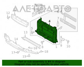 Jaluzele deflectorului radiatorului asamblate pentru Ford Ecosport 18-22, noi, neoriginale