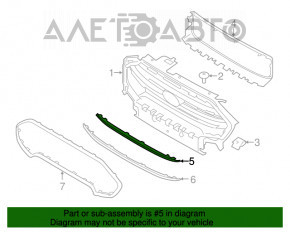 Grila radiatorului Ford Ecosport 18-22, neagră cromată, nouă, neoriginală.