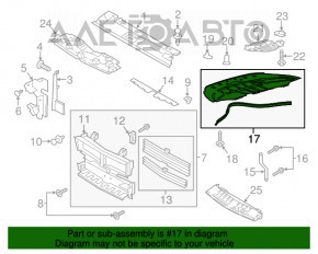 Protecție pentru bara de protecție față Ford Mustang mk6 18- restilizat 2.3T nou, neoriginal