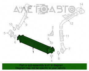 Интеркулер Honda CRV 17-22 1.5Т новый неоригинал
