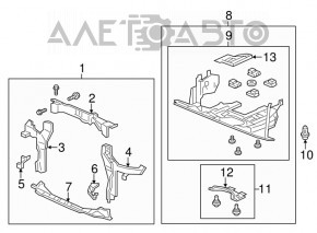 Защита двигателя Honda CRV 12-14 передняя часть