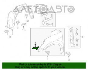 Suport aripi dreapta față Honda CRV 12-16 nou, neoriginal