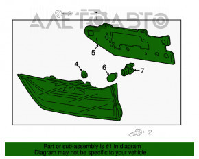 Lampa interioară pentru capacul portbagajului dreapta Honda CRV 17-19 nou, neoriginal.