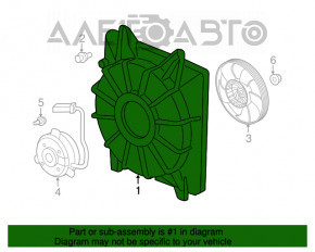 Difuzorul capacului radiatorului stâng asamblat Honda CRV 17-22 1.5, 2.4 nou neoriginal