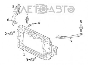 Televizorul panoului radiatorului asamblat pentru Honda Clarity 18-21 SUA, nou, neoriginal