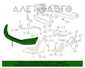 Бампер передний голый центр Honda Clarity 18-21 usa новый неоригинал