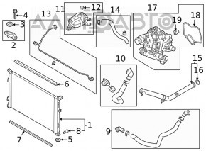 Radiator de răcire apă Hyundai Sonata 20- 2.5 nou, neoriginal