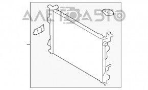 Radiator de răcire apă Hyundai Sonata 11-15 2.4 nou, neoriginal.