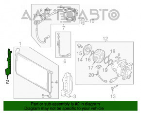 Radiatorul condensatorului de aer condiționat Kia Optima 11-13, 2.4, nou, neoriginal.