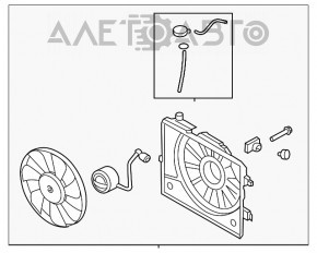 Difuzorul capacului radiatorului asamblat Hyundai Veloster 12-14 nou aftermarket