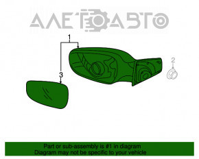 Зеркало боковое правое Hyundai Elantra UD 11-13 дорест с поворотником новый неоригинал