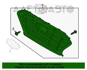 Grila radiatorului Hyundai Sonata 18-19 noua, neoriginala