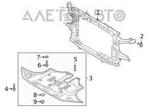 Televizorul panoului radiatorului Hyundai Santa FE 19-20 2.4 nou neoriginal.