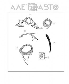 Reflector spate stânga Jeep Compass 11-16 sub lampa nou, neoriginal.