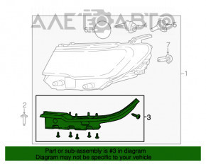 Suportul de prindere a bara de protectie din fata sub farul drept pentru Jeep Compass 17- nou, neoriginal.