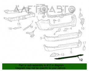 Buza bara spate Jeep Compass 17- crom nou, neoriginal