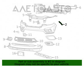 Suportul de montare a bara fata, aripa stanga pentru Jeep Cherokee KL 19-21, nou, neoriginal