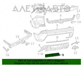 Крепление накладки заднего бампера центр Jeep Cherokee KL 19-21