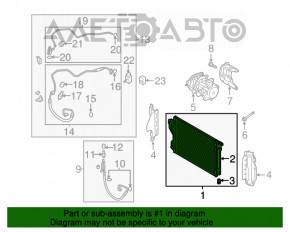 Radiatorul condensatorului de aer condiționat Kia Optima 11-15 hibrid nou aftermarket