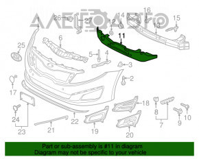 Absorbantul de bara fata pentru Kia Optima 14-15, compatibil cu carligul de tractare, nou, neoriginal.