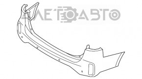 Bara spate goală, partea superioară Kia Sorento 14-15, reparație pentru senzorii de parcare, nouă, neoriginală.