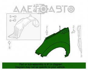 Aripa dreapta fata Kia Soul 14-19 noua, neoriginala