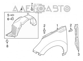 Aripa dreapta fata Kia Soul 14-19 noua, neoriginala