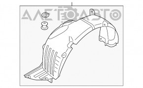 Bara de protecție față stânga Kia Soul 14-16, nou, aftermarket.