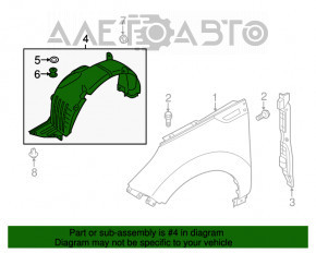 Bara de protecție față stânga Kia Soul 14-16, nou, aftermarket.