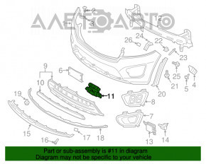 Absorbantul de bara fata pentru Kia Sorento 16-18 pre-restilizare pentru bara intreaga, nou, neoriginal.