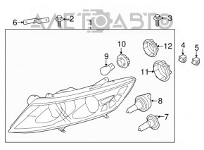 Far stânga față goală Kia Optima 14-15 restilizată halogen nou neoriginal DEPO Taiwan