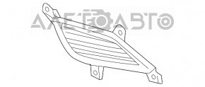 Capacul de protecție pentru farul de ceață stânga Kia Forte 4d 17-18, model nou, neoriginal.