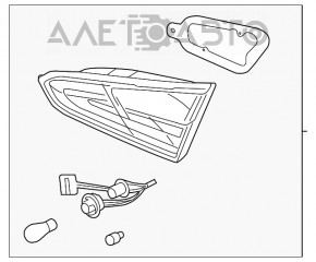 Lampa interioară de plafon din portbagaj dreapta Kia Forte 4d 17-18 restilizată, halogen, nouă, neoriginală.