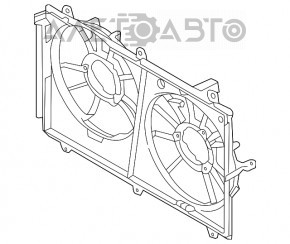 Difuzorul carcasei radiatorului asamblat pentru Mitsubishi Outlander 14-21 2.4, 3.0, nou, neoriginal