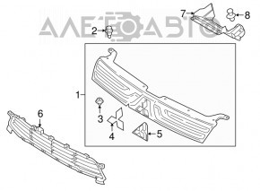 Grila radiatorului Mitsubishi Outlander 14-15, noua, neoriginala