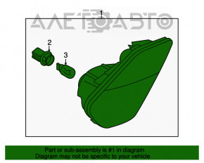 Reflector spate dreapta Mitsubishi Outlander 16-21, nou, neoriginal.