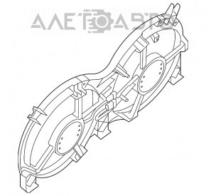 Difuzorul carcasei radiatorului asamblat Infiniti JX35 QX60 13- nou aftermarket