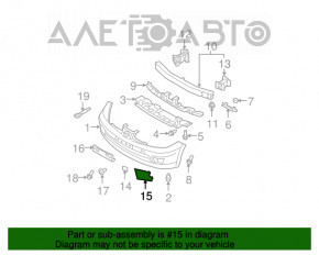 Capacul farului de ceață din față dreapta Nissan Versa 1.8 10-12 nou aftermarket