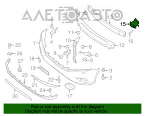 Grila amplificatorului de bara fata dreapta Nissan Pathfinder 13-20 noua, neoriginala