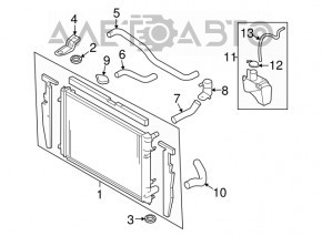 Radiator de răcire a apei pentru Subaru B10 Tribeca, nou, neoriginal, marca AVA.