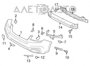 Moldura de protecție a aripioarelor stânga pentru Subaru Forester 17-18 SJ, nou, neoriginal.