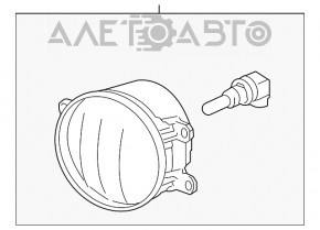 Противотуманная фара птф правая Toyota Prius V 12-17 DEPO