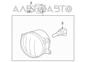 Противотуманная фара птф правая Toyota Prius V 12-17 DEPO