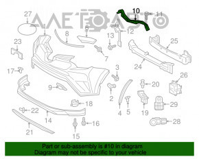 Suport bara fata central Toyota Rav4 16-18 restilizat, orizontal, nou, neoriginal.