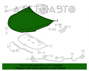 Капот голый Toyota Camry v55 15-17 usa