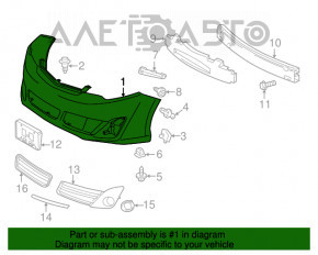 Бампер передний голый Toyota Camry v50 12-14 usa SE