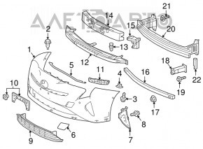 Нижняя решетка переднего бампера Toyota Prius 50 16-