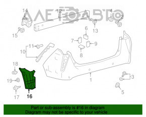 Suportul pentru bara spate dreapta, jos, Toyota Prius 50 16- nou, neoriginal