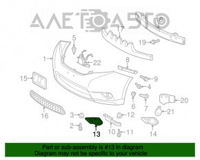 Заглушка птф левая Toyota Sienna 11-17 L, LE